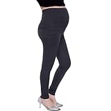 FINEJO Pregnant Women Solid High Waist Pants Over Bump Leggings Maternity Trouser