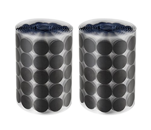 Heze 1000 pcs (500 Pair Sets) 20mm Diameter Sticky Back Coins Hook & Loop Self Adhesive Dots Tapes (Black)