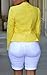 roswear Women's Ripped Denim Mid Rise Stretchy Bermuda Shorts Jeans White Large