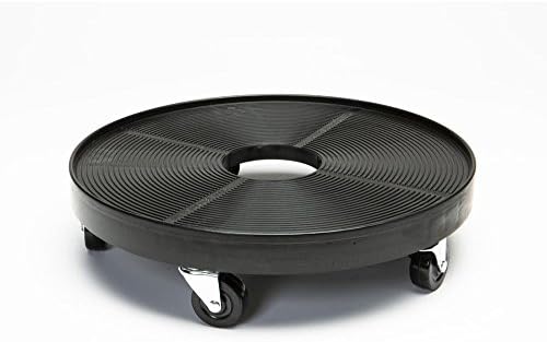 16 Rolling Plant Pot Dolly Stand w/ Caster Rubber Wheels Sturdy Movable Black Rolling Plant Pot Dolly Stand