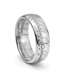 Plain Elvish Script Tungsten Carbide Men & Women