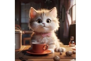 XhjzgcTech 5D DIY Cat Diamond Painting,Kitten Painting Diamond Painting Kit for Adults, Rhinestone Embroidery, Diamond Art, Home Wall Decor Gift,Handmade Art Painting 12x16 Inch