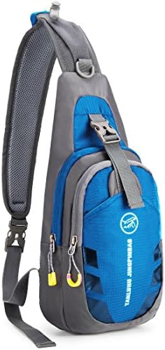 WildX Casual Cross Body Bag Sling Bag Chest Pack with Adjustable Shoulder Strap for Outdoor Cycling Hiking Camping Travel (Blue)