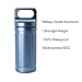 PPFISH EDC Air-Tight Accessory Case, Waterproof Pill Bottle Match Holder Pill Case Keychain, Outdoor Survival Storage Container Dry Box (Blue)