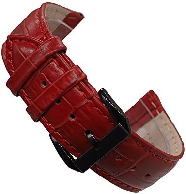 Gear S3 Leather Bands , Crocodile Pattern Replacement Strap Smart Watch Band for Samsung Gear S3 Frontier Gear S3 Classic Smartwatch, Red