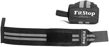 Elastic Lifting Wrists Wraps - One size fits all both Men and Women- Great wrist straps for Heavy weightlifting, Crossfit / Olympic lifting or kettlebell wrist protection