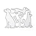 Fyore Metal Cutting Dies Stencil Template Mould for DIY Scrapbooking Album Paper Card Embossing Craft Decoration (3 Pcs Dog)