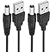 5-Pack RocketBus USB-A to 5.5mm x 2.1mm Barrel Plug Tip Jack Male DC 5V Power Charger Connector Cable Cords