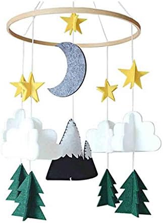MA87 Baby Crib Mobile Woodland Night Nursery Mobile Room Decoration Felt