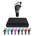 ReignDropBaby Baby Footprint Handprint Ink Pad - Create Impressive Keepsake Stamp - 100% Non-Toxic & Acid-Free Ink - Easy to Wipe/Wash Off Skin - Smudge Proof & Long Lasting Keepsakes (BLACK)