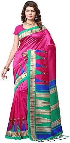 e-VASTRAM Art Silk with Blouse Piece Saree