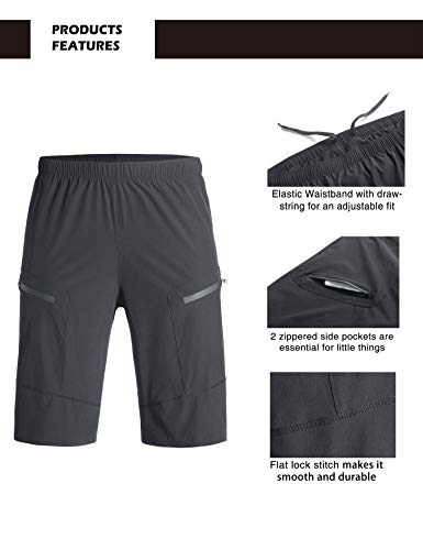 image for Przewalski Men’s MTB Mountain Bike Cycling Shorts w/Padded Underwear