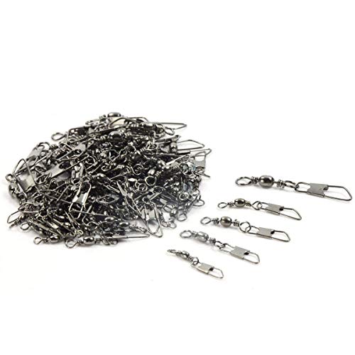 Croch Fishing Swivel with Safty Snap Connector Solid Rings