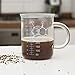 Thumbs Up UK Glass Chemistry Caffeine Mug, One Size (Pack of 1), Clear