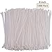 Dekun 8 Inch Zip Ties White 1000 Pcs, Dekun Premium Nylon Cable Ties Wire Management Ties 50 LB Tensile Strength (8 Inch, White, 1000 Pack)