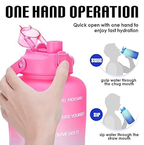HydroPal 128oz Gallon Water Bottle With Straw & Time Marker - BPA Free Leak-Proof - View #6