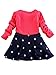 OURS Baby Girls Princess One Piece Flower Dot Dress Wine Red