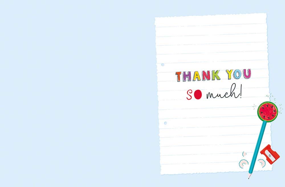 Piccadilly Greetings Whimsical Occasion Card Thank You Teacher - 8 x 6 inches