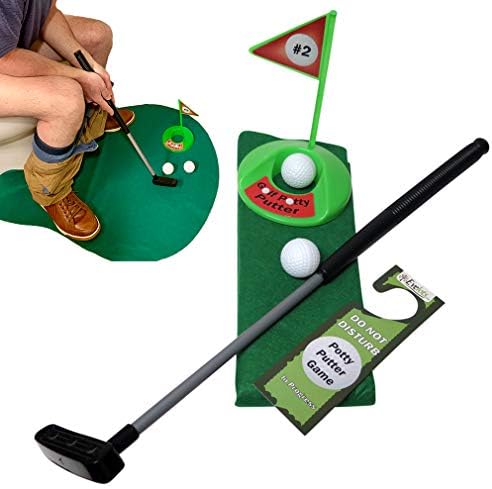 Evelots Potty Putter Toilet Mini Golf Game, Novelty Gag Gift, Putting Practice Evelots Potty Putter Toilet Mini Golf Game, Novelty Gag Gift, Putting Practice