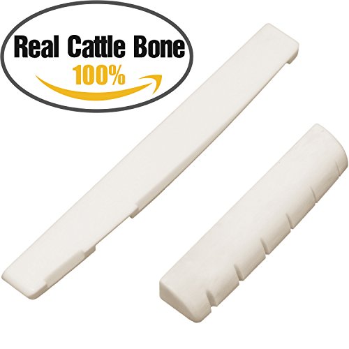 Anwenk acoustic nut and saddle repleacement real bone g…