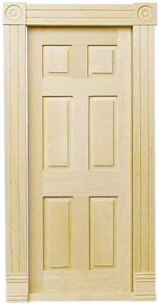 Dollhouse Miniature Traditional Block & Trim Door