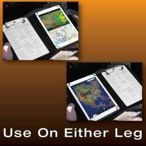 MYGOFLIGHT iPad Folio C Kneeboard for 12.9" iPad/Tablet with 360 Rotation (Black, Leather)