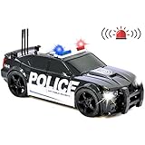 Number 1 in Gadgets Friction Powered Police Car Toy Rescue Vehicle with Lights and Siren Sounds for Boys Toddlers and Kids, Pull Back 1:20 Diecast Emergency Transport Vehicle Car