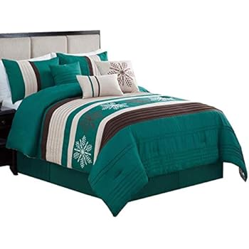 Amazon.com: Royal Hotel Snow Teal, Brown Beige Queen Size