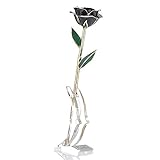 ZJchao Gifts fro Her Women 24K Gold Rose Made from Real Fresh Long Stem Roses Flower, Great Anniversary with Gift Box & Stand (black rose with stand)
