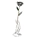 ZJchao Gifts fro Her Women 24K Gold Rose Made from Real Fresh Long Stem Roses Flower, Great Anniversary with Gift Box & Stand (Black Rose with Stand)