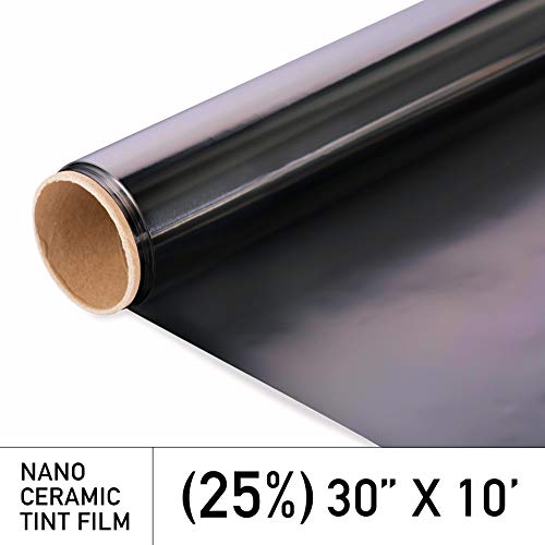 MotoShield Pro 25% VLT Nano Ceramic Window Tint for Car 30” in x 10’ ft 2PLY Roll High Heat Rejection & Glare Reduction Auto Tint Privacy Film, Rejects up to 99% IRR, 99% UV Blocking, Easy DIY Shrink - Thumbnail 6
