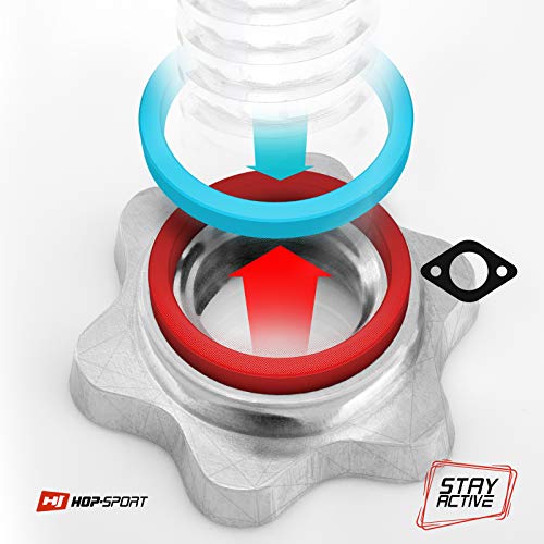 Hop-Sport-Hantelstange-O-30-mm--Langhantel-Stange-167-cm-Kurzhantelstange-40-cm-SZ-super-SZ-Stange-120-cm--verchromt-und-geraendelt-Gewinde-mit-Sternverschluessen