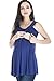 Smallshow Maternity Tops Sleeveless Tunic with Discrete Nursing Access (S)