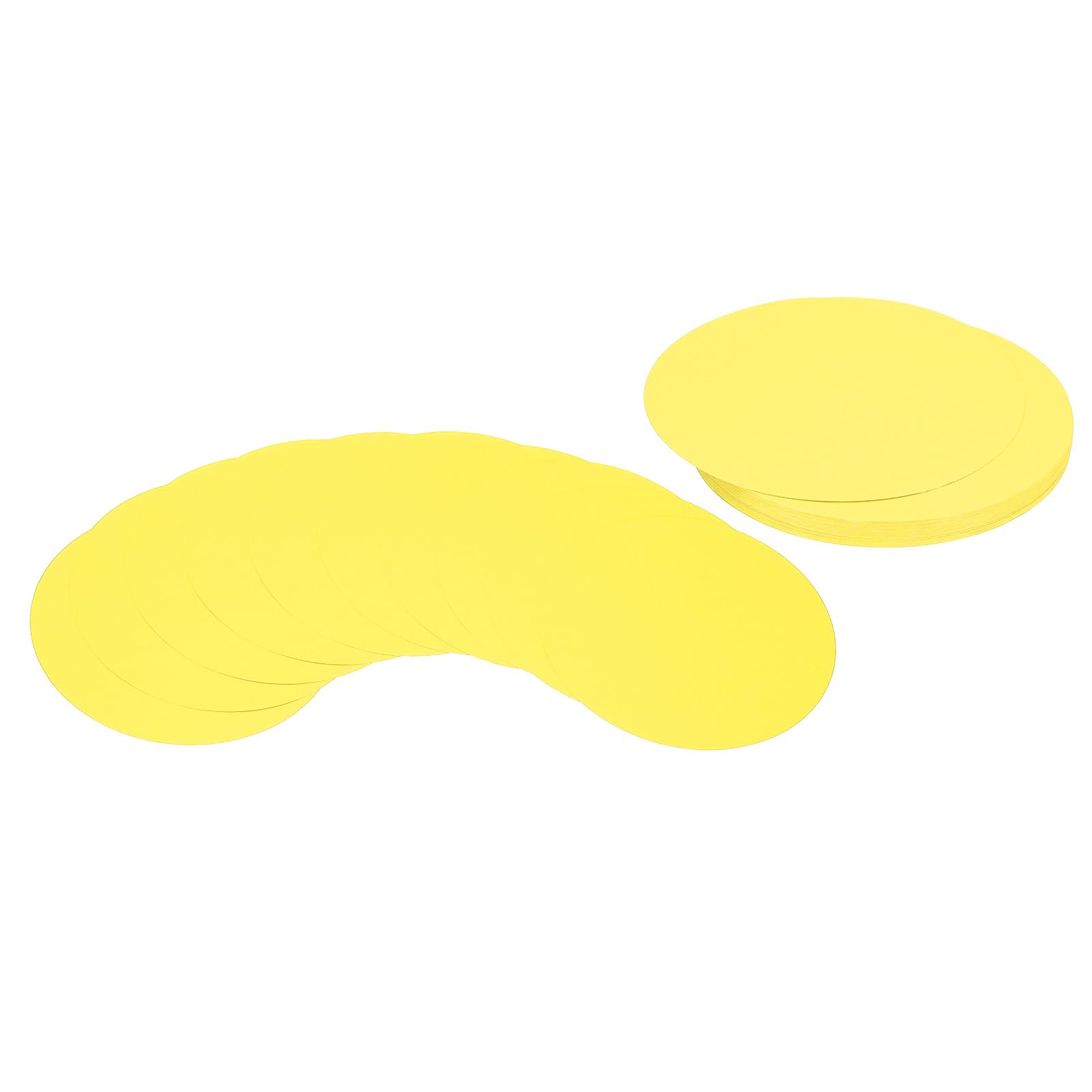 PATIKIL 6inch Circle Card Stock, 36Pcs Round Shape Cutouts Paper Thick Cardstock Coaster for DIY Craft Projects Classroom Bulletin Board Decor, Yellow