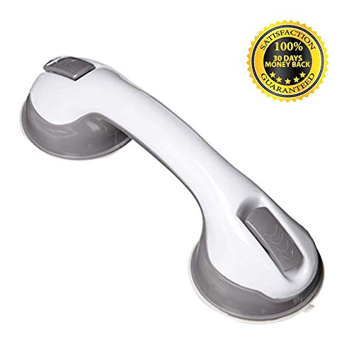 SUPOW Bathroom Grab Bar, Strong Suction Shower Handle & Bathroom Balance Bar Anti-slipping Suction Cup Support Assist Handle Grip Hand Rail Helping Tool Wall Mount for Elderly & Children (Grey) - Thumbnail 7