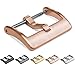 Barton Elite Watch Band Replacement Buckle - Choose Color & Width - Brushed Finish - 18mm Rose Gold