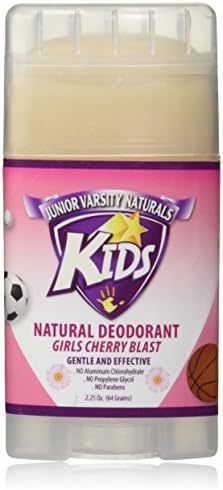 Junior Varsity Naturals Girls Cherry Blast Kids Deodorant 2.25 Oz.(64 Grams) by Junior Varsity Naturals