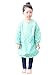 Plie Kids Painting Apron – Waterproof Long Sleeve Art Smock for Toddlers & Preschoolers, Messy Play, Baking, Crafts, Cooking, Sensory Activities (Ages 1–10), Mint Dot (02-L)