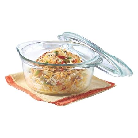 Borosil Deep Round Casserole, 2.5 Litres