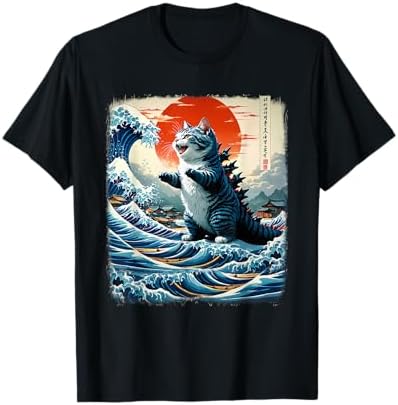 Amazon.com: Catzilla Design Japanese Cat for Men Women Cat Graphic