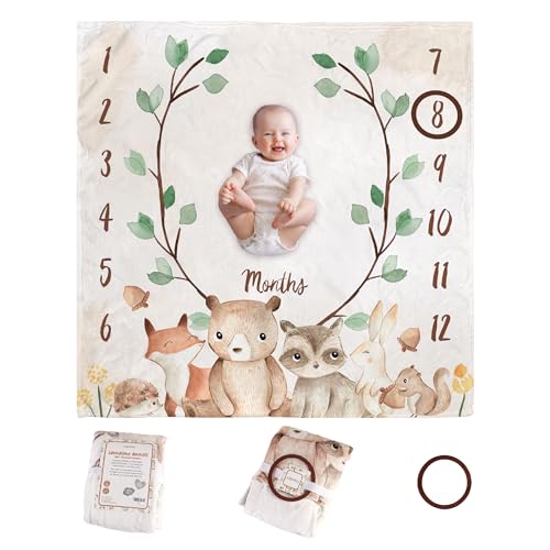 KooKooBaby Monthly Baby Milestone Blanket,47