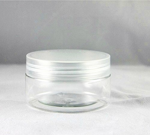 Clear 3.5 oz PET Jar w/Silver Cover with Gasket 20PCS