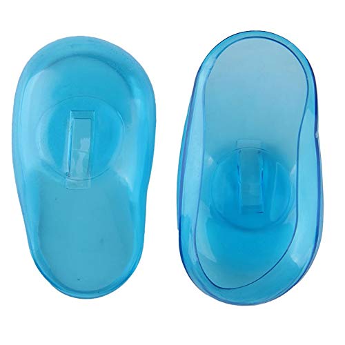 Ocamo 1 Pair Ear Protectors Waterproof Ear Covers for Hair Dye,Clear Silicone Ear Cover Hair Dye Salon Shield Protector