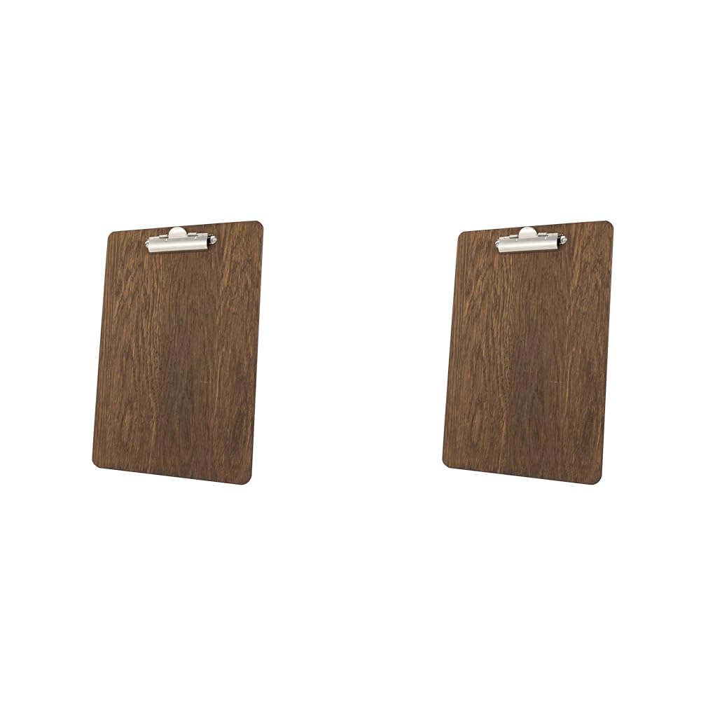 Chalkboards UK Clipboard, Wood, Dark Oak, 240 mm x 340 mm (Pack of 2)