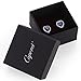 Caperci Sterling Silver Heart Blue Sapphire Stud Earrings for Women