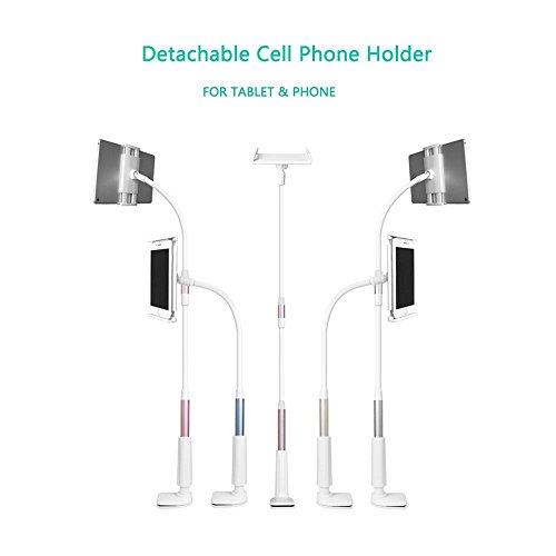 Katoot@ Phone Tablet Stand Gooseneck 50 Inches Tall Adjustable Arm 360° Rotating Lazy Holder for Bedroom Office Kitchen Bathroom (Luxury Gold)