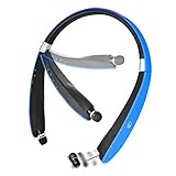 Bluetooth Headset, Bluetooth Headphones SX991-LBell Wireless Neckband Design with Foldable Retractable Headset for iPhone X/ 8/ 7 Plus Samsung Galaxy S8 Note 8 and Other Bluetooth Enabled Devices