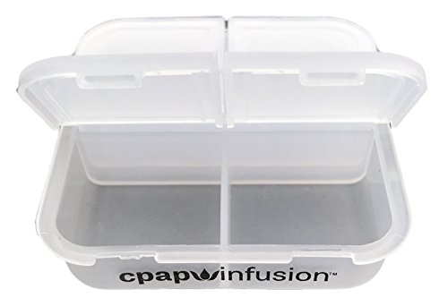 CPAP Infusion Adapter Replacement Refill Pads for Essential Oils - Includes A Storage Container for Up to 20 Refill Pads, 4 Blank Labels and Microfiber Absorbent Replacement Oil Pads (20 Refill Pads)