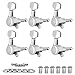 Semi Closed Electric Guitar Tuner Machine Tuning Pegs Heads Right 18:1 Ratio Chrome From Kmise