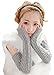 Bellady Womens Lady's Winter Knit Fingerless Arm Warmers Gloves, One Size Grey